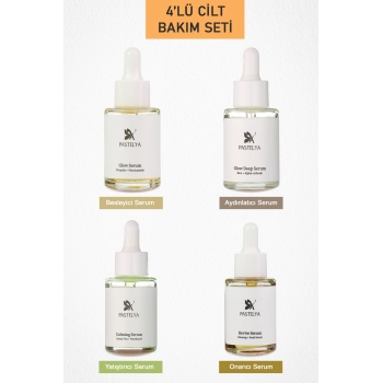Cilt Bakım Serumu Seti 4’lü – Besleyici, Aydınlatıcı, Yatıştırıcı ve Onarıcı Etki