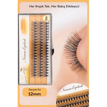 Standart 12 mm Tekli Takma Kirpik Gerçek Kıl