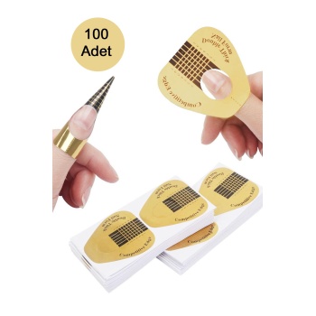 Rubetrant Gold Protez Tırnak Şablon 100lü Set
