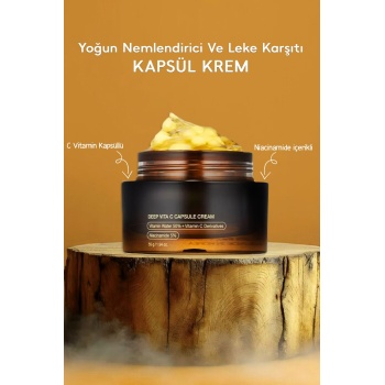 Kapsül Yüz Kremi – Cilt Aydınlatıcı, Vitamin C Yoğun Nemlendirici ve Leke Karşıtı