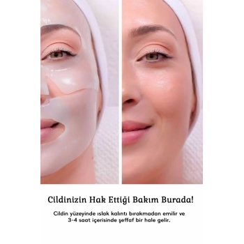 Şeffaflaşan Bio Kolajen Cilt Maskesi – Anında Parlaklık ve Nemlendirme