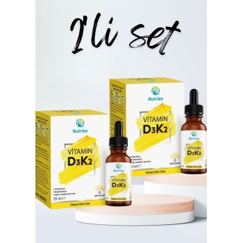 D3K2 Damla 20 ml (1000 IU) – 2’li Avantaj Paketi