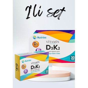 D3K2 Vitamin Takviyesi 30 Tablet – 2’li Avantaj Paketi