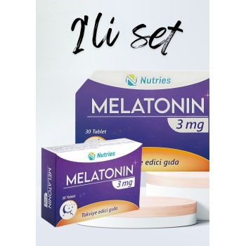 Melatonin Uyku Destek Tableti 3 mg 30’lu – 2’li Avantaj Paketi