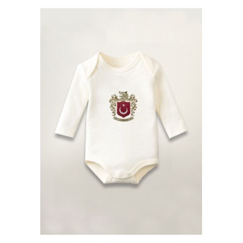 Türk Bozkurt Baskılı Pamuklu Uzun Kollu Çıtçıtlı Bebek Body Zıbın Atlet Tulum