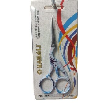 Nakış Makası Kuğulu Dekoratif Makas Mavi YBL-047 Model 9