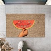 Bej Kapı Önü Paspası Hello Summer Dilim Karpuz Desen  K-3264