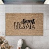 Bej Kapı Önü Paspası Sweet Home Desen  K-3296