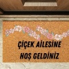 Kapı Önü Paspası Kişiye Özel Yazı Yazılır Koko Model Çiçek Şerit PK-1526