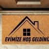 Kapı Önü Paspası Özel Tasarım Koko Model Çatı Evimize Hoşgeldiniz PK-1524