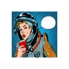 Kanvas Sayılarla Boyama Seti Kasnaklı-Çerçeveli Popart Astronot