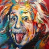 Kanvas Sayılarla Boyama Seti Kasnaklı-Çerçeveli Albert Einstein