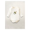 Emzik Baskılı Pamuklu Uzun Kollu Çıtçıtlı Bebek Body Zıbın Atlet Tulum