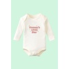 Bebek Body Mommys Tasarımlı  Uzun Kollu Nefes Alır Pamuk  Beyaz