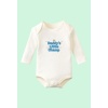 Bebek Body Daddys Tasarımlı Uzun Kollu Pamuk  Beyaz