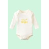 Bebek Çıtçıtlı Body Feture Tasarımlı Nefes Alır Pamuk  Beyaz