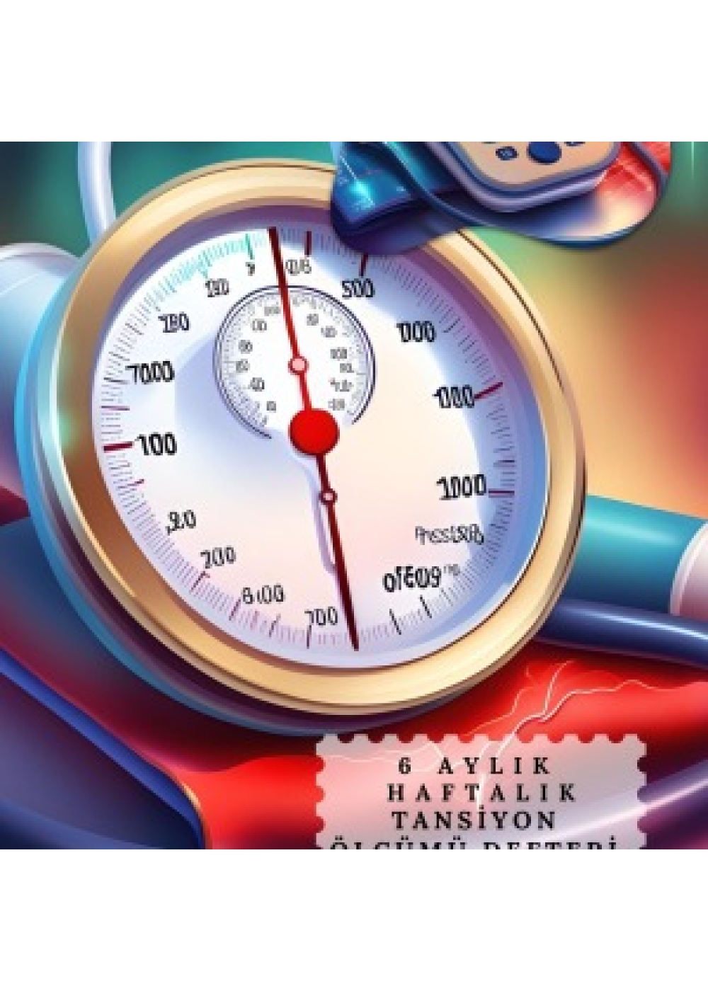 Tansiyon Ölçüm Takip Çizelgesi Defteri A Kalite Özel Tasarım 6 Aylık A6 Boyut