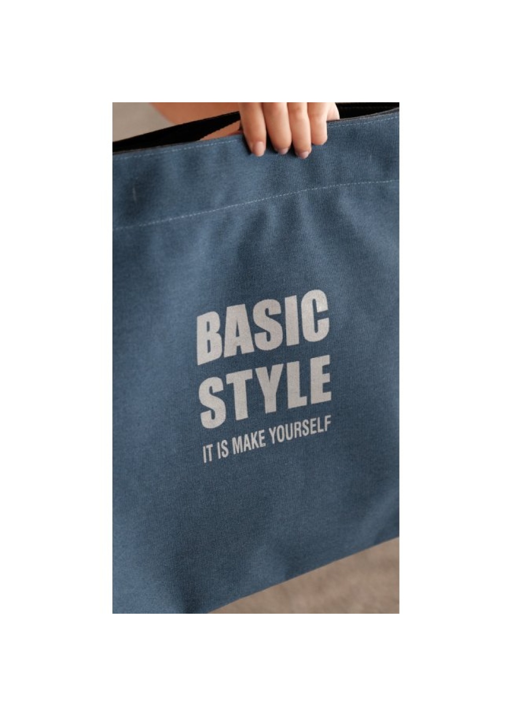 Kanvas Çapraz Askılı Tote Çanta Lacivert