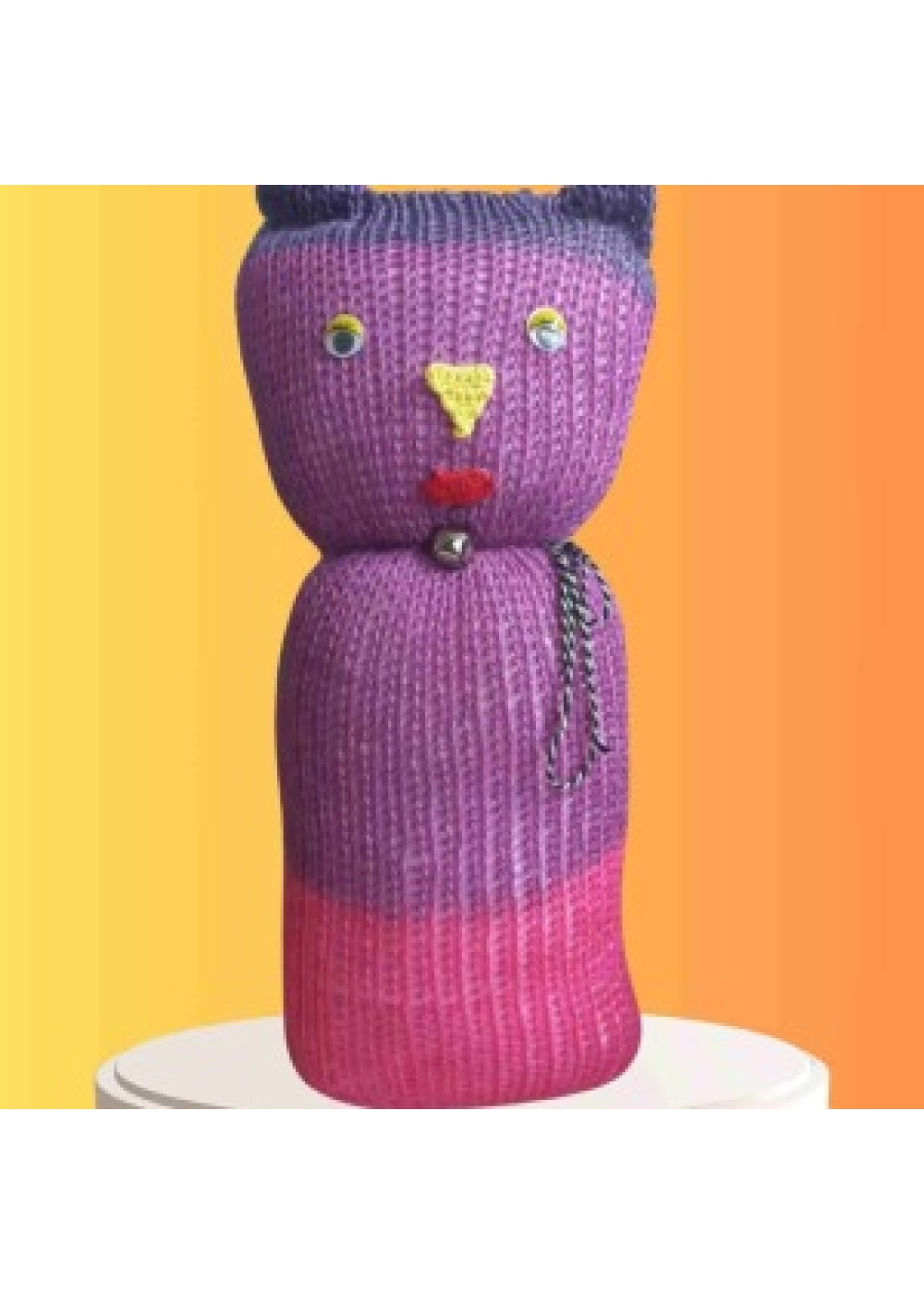 Tıkırık Örgü Yastık Uyku ve Oyun Arkadaşı Pembeş - 45 cm