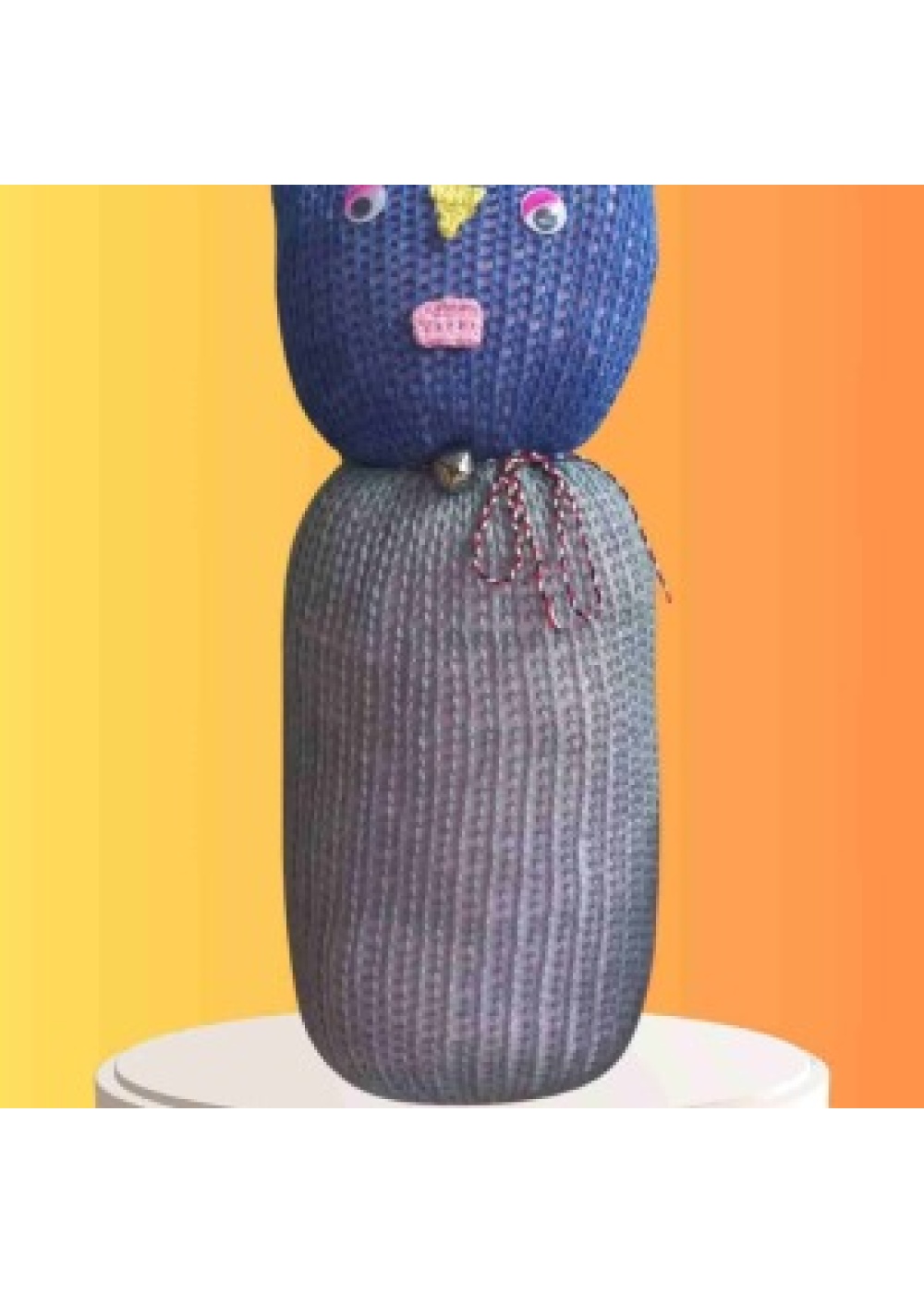 Tıkırık Örgü Yastık Uyku ve Oyun Arkadaşı Cingöz - 45 cm