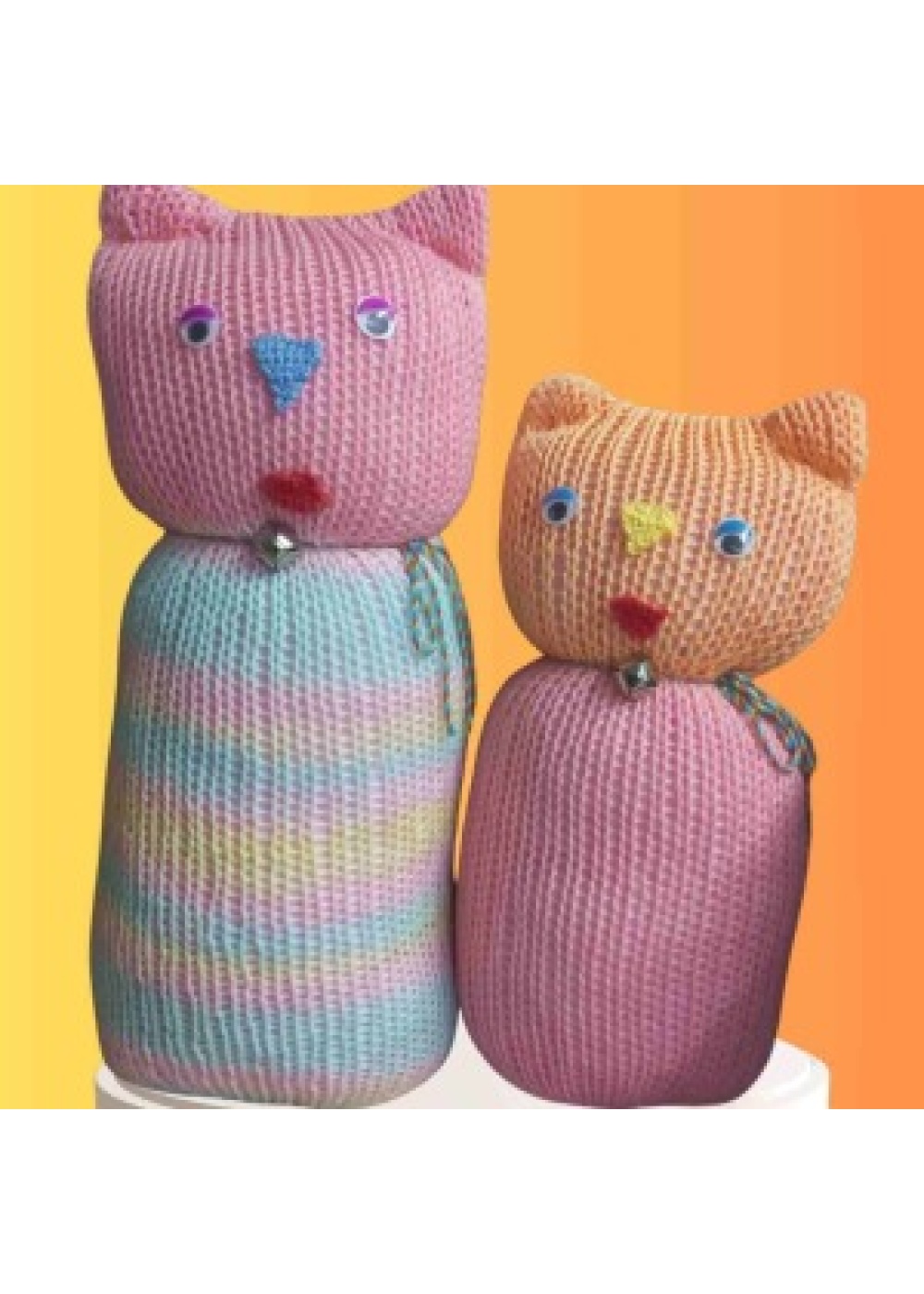 Tıkırık Örgü Yastık Uyku ve Oyun Arkadaşı Pofuduk&Şeker - 35 cm-45 cm