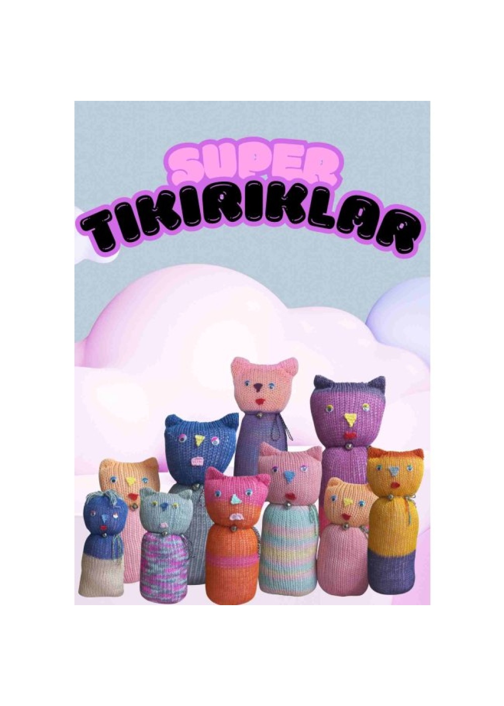 Tıkırık Örgü Yastık Uyku ve Oyun Arkadaşı Çıtırtı - 35 cm