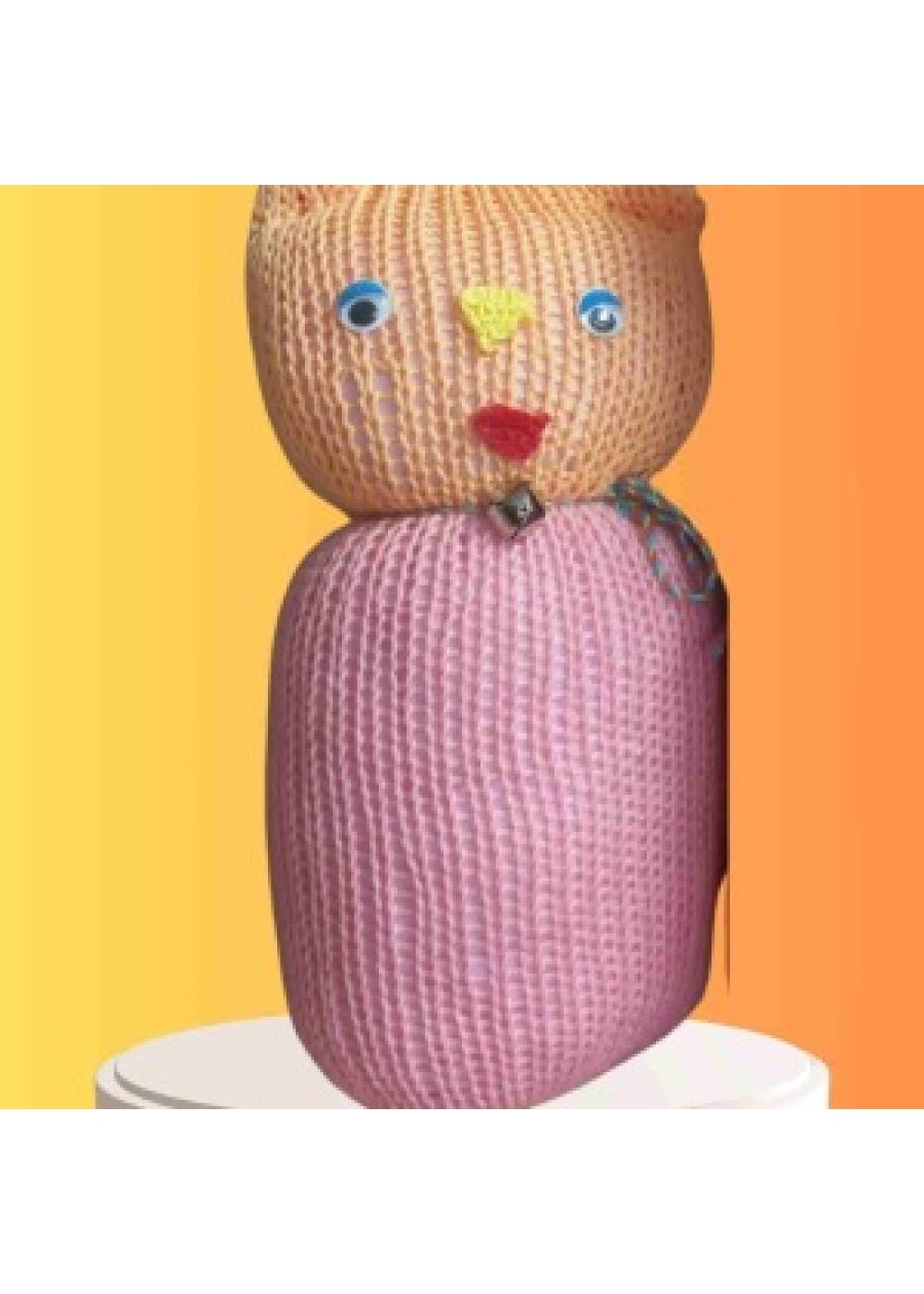 Tıkırık Örgü Yastık Uyku ve Oyun Arkadaşı Şeker - 35 cm