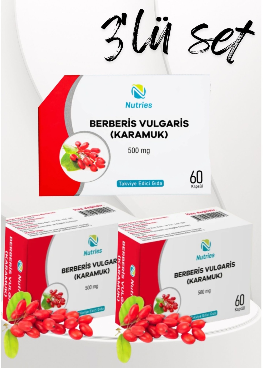 Berberis Vulgaris Takviye Edici Gıda 60’lı – 3’lü Ekonomik Set