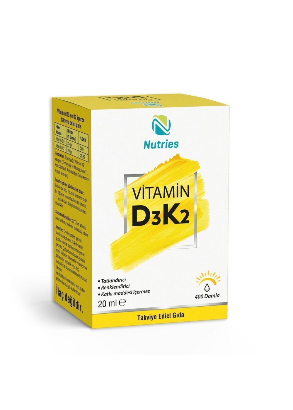 D3K2 Damla 20 ml (1000 IU) – 2’li Avantaj Paketi