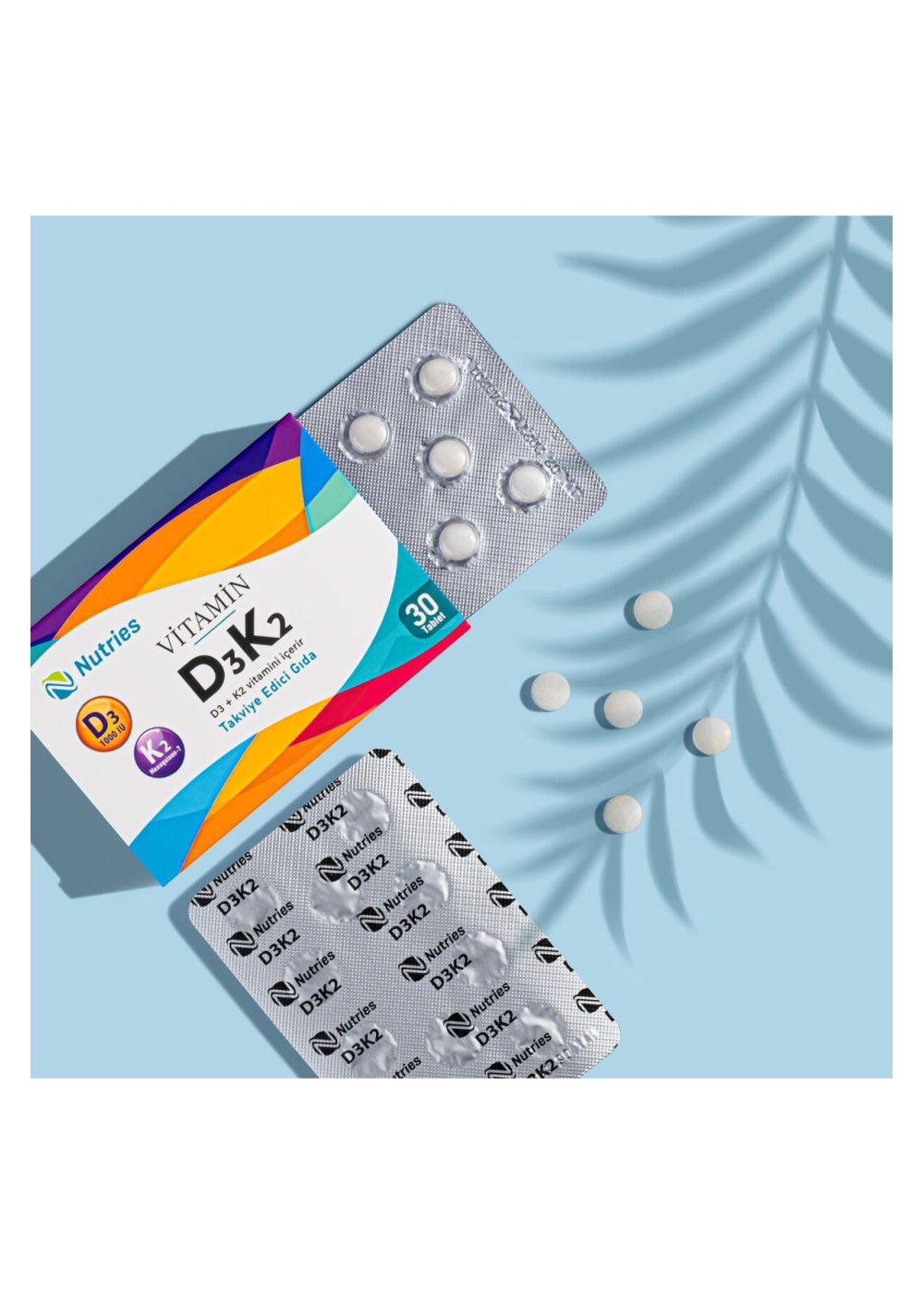 D3K2 Vitamin Takviyesi 30 Tablet – 3’lü Ekonomik Set