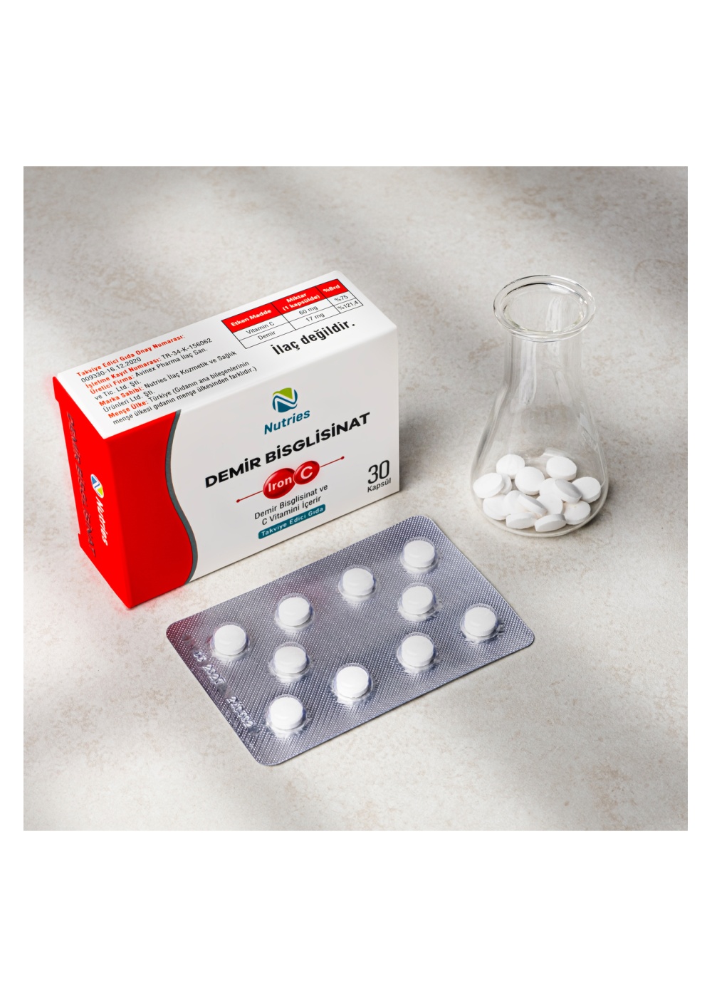 Demir Bisglisinat 30 Kapsül – 2’li Avantaj Paketi