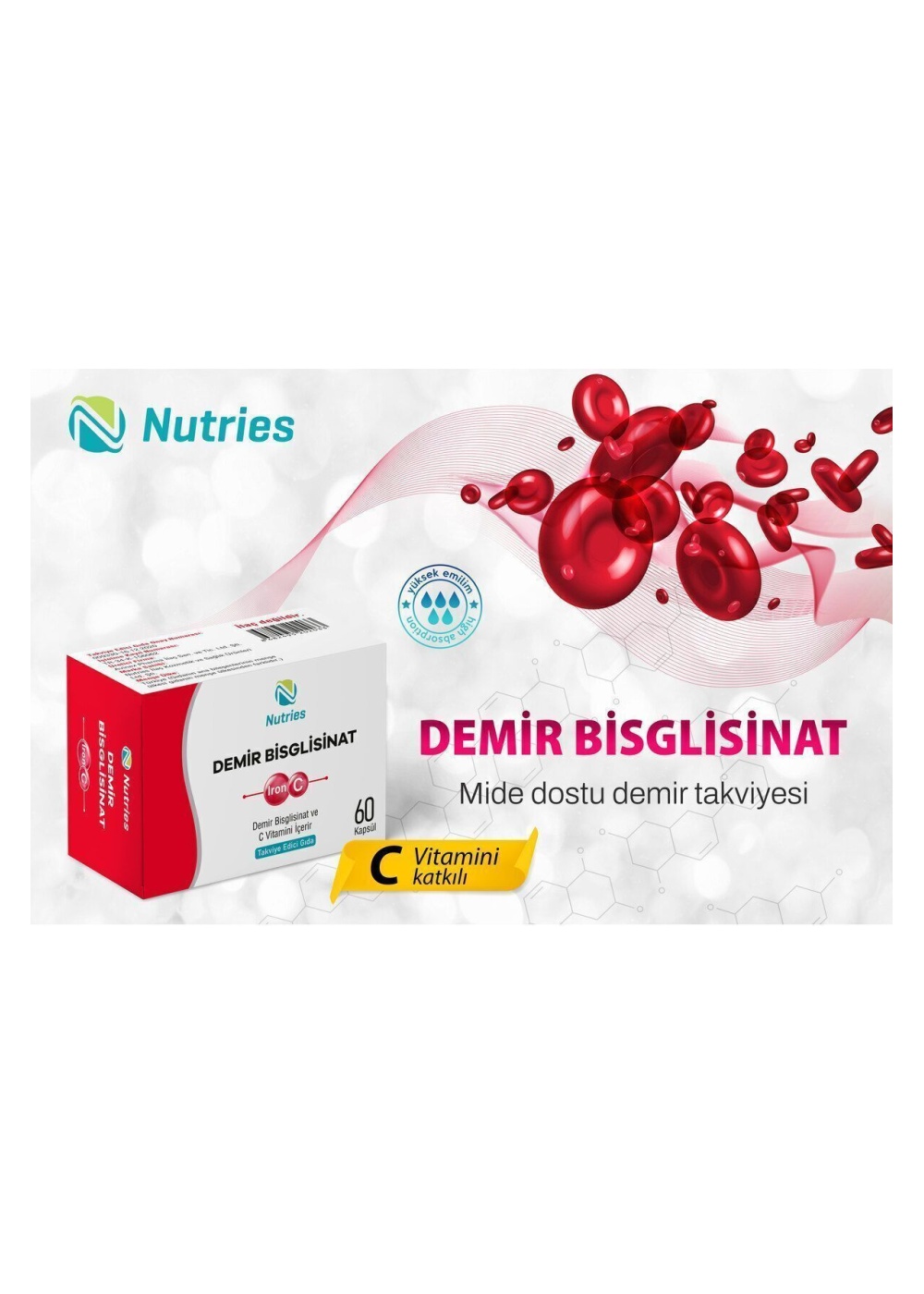 Demir Bisglisinat 30 Kapsül – 3’lü Ekonomik Set
