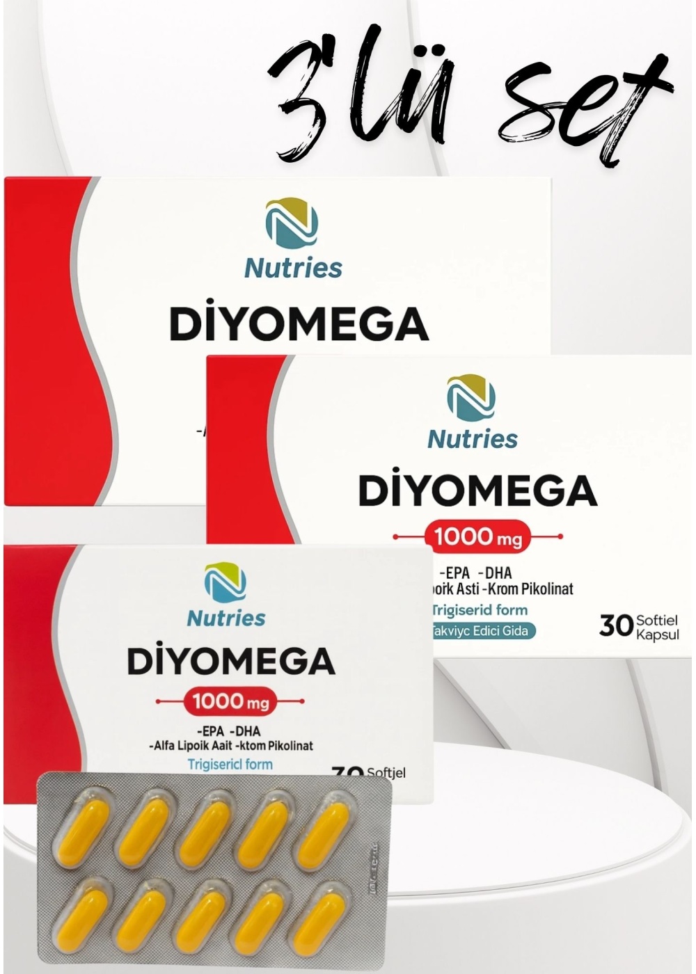 Diyomega 30 Kapsül - 3’lü Ekonomik Set