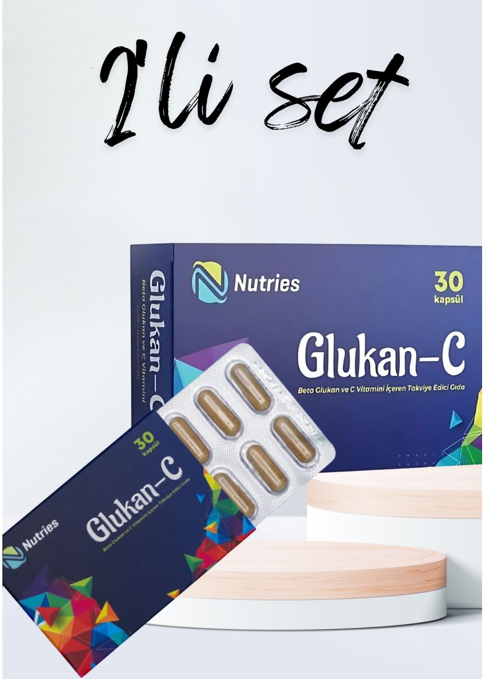 Glukan-C Bağışıklık Destek Takviyesi 30 Kapsül – 2’li Avantaj Paketi