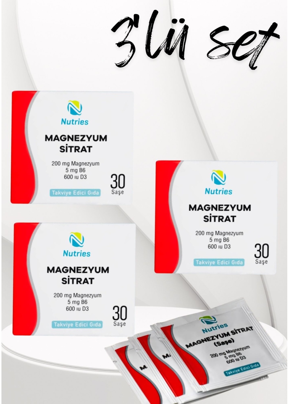 Magnezyum Sitrat Saşe – 3’lü Ekonomik Set