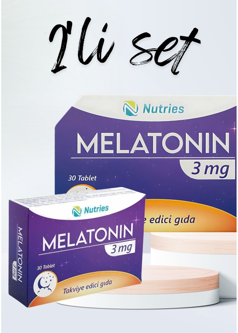 Melatonin Uyku Destek Tableti 3 mg 30’lu – 2’li Avantaj Paketi
