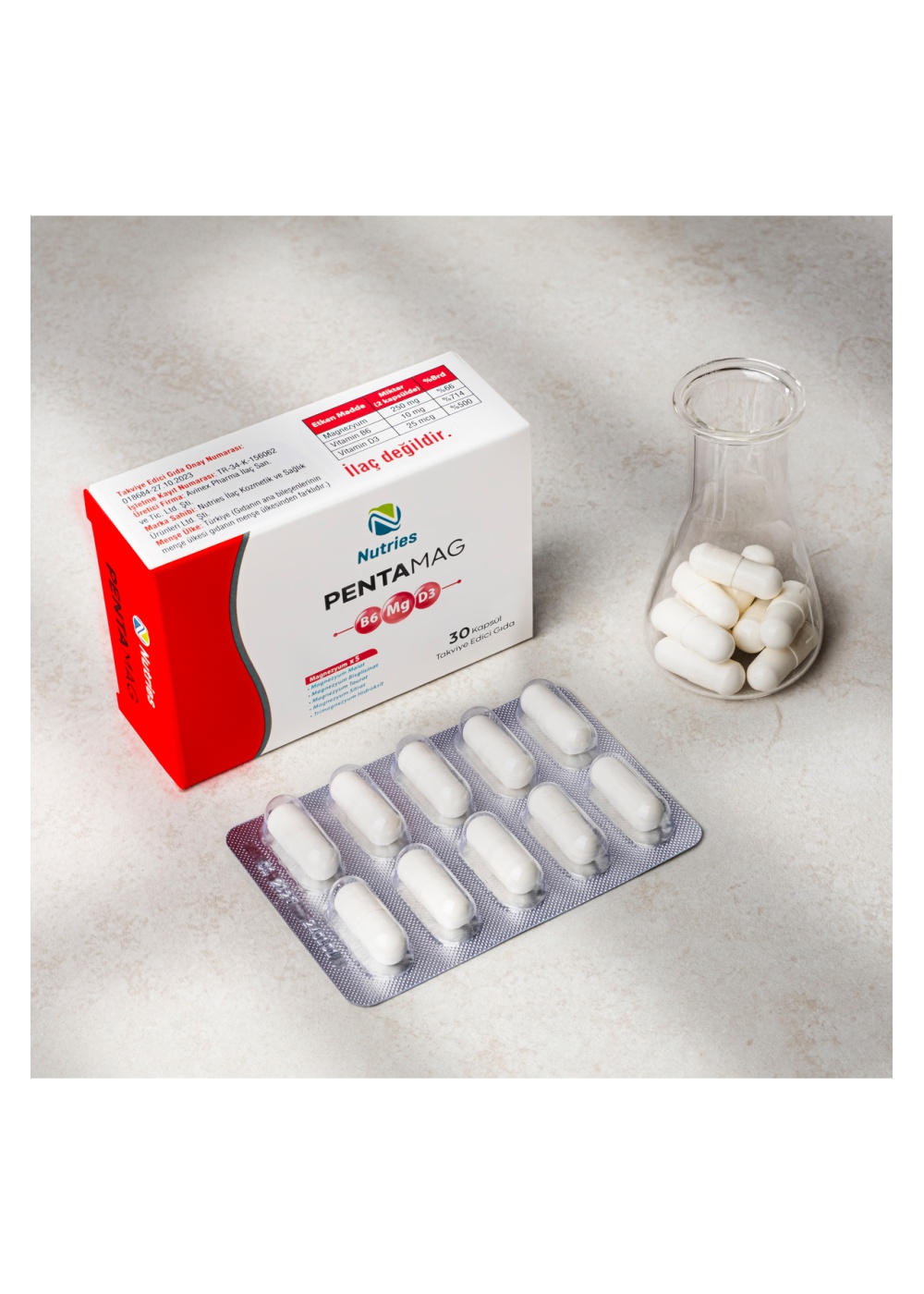 PentaMag Magnezyum Takviyesi 30 Kapsül – 2’li Avantaj Paketi