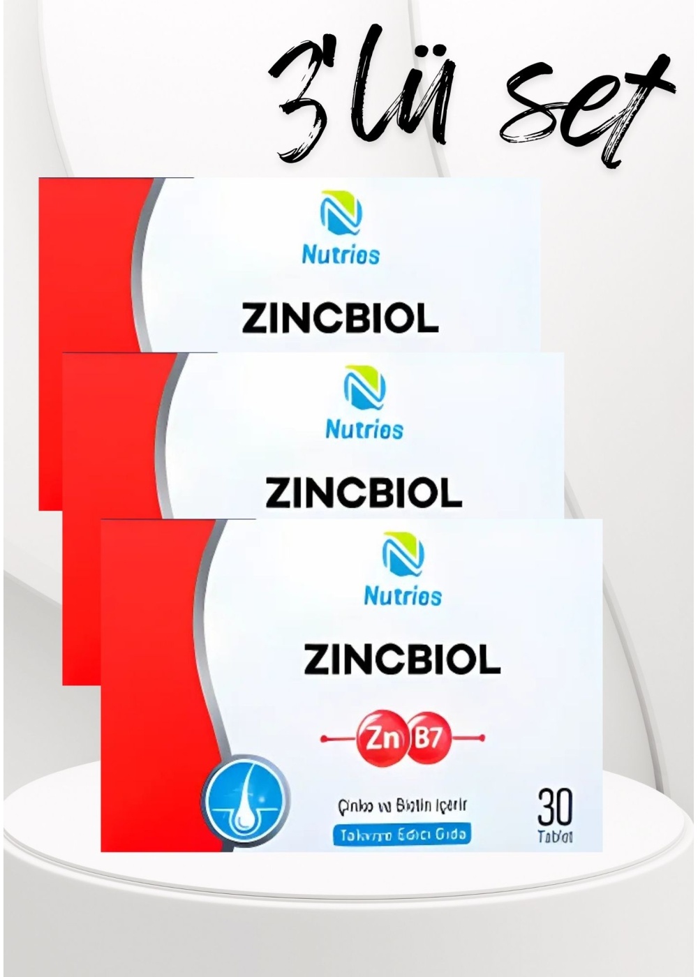 Zincbiol Çinko Takviyesi 30 Tablet – 3’lü Ekonomik Set