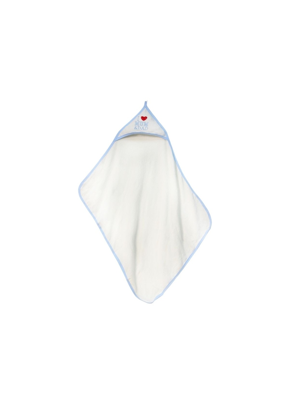 I MAM & DAD Nakışlı Bebek Havlu Silgi – Mavi