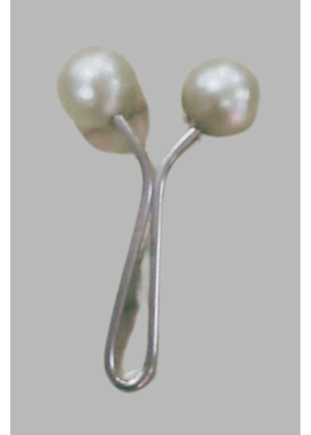 Eşarp Klipsi Top Model Düz Beyaz 1 Adet