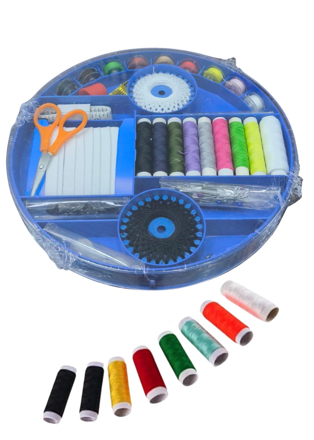 İplik Set Yuvarlak Plastik Dikiş Seti