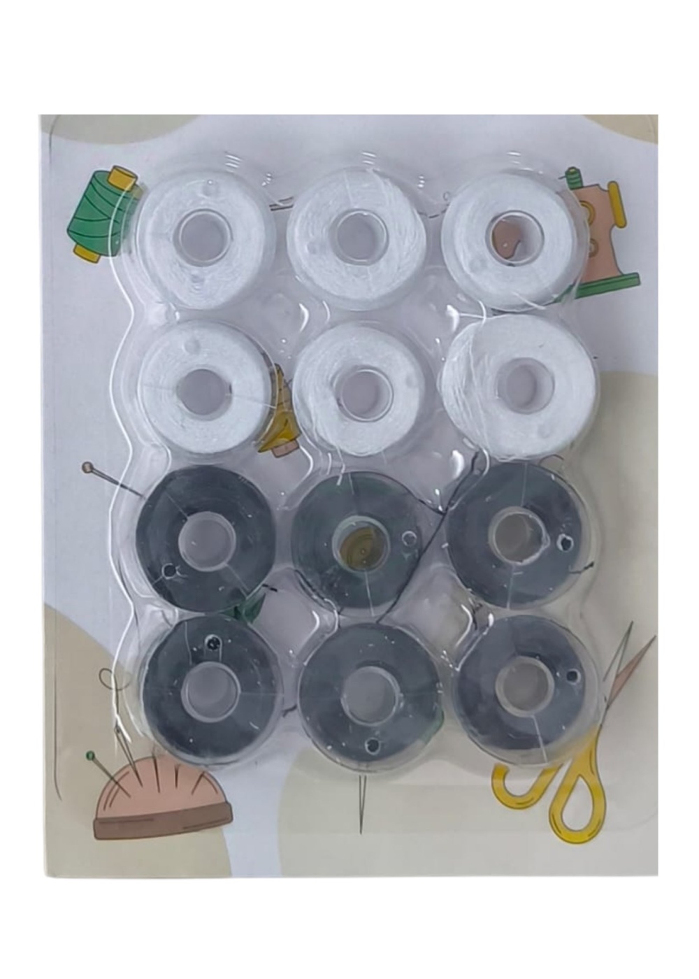 Masura İpli 12li Plastik Siyah-Beyaz