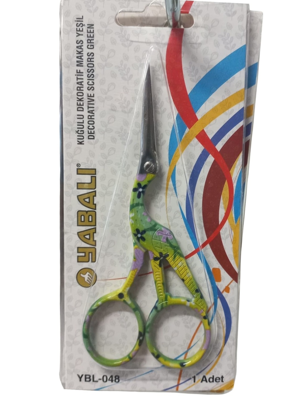 Nakış Makası Kuğulu Dekoratif Makas Yeşil YBL-048 Model 6