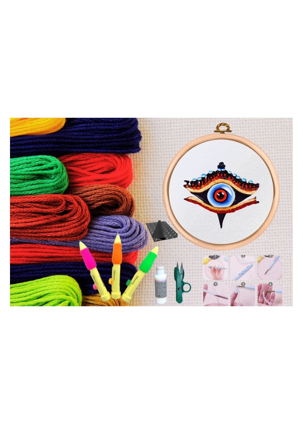 Punch Seti Nakış Seti Kasnaklı Kendin Yap Seti Seri 1