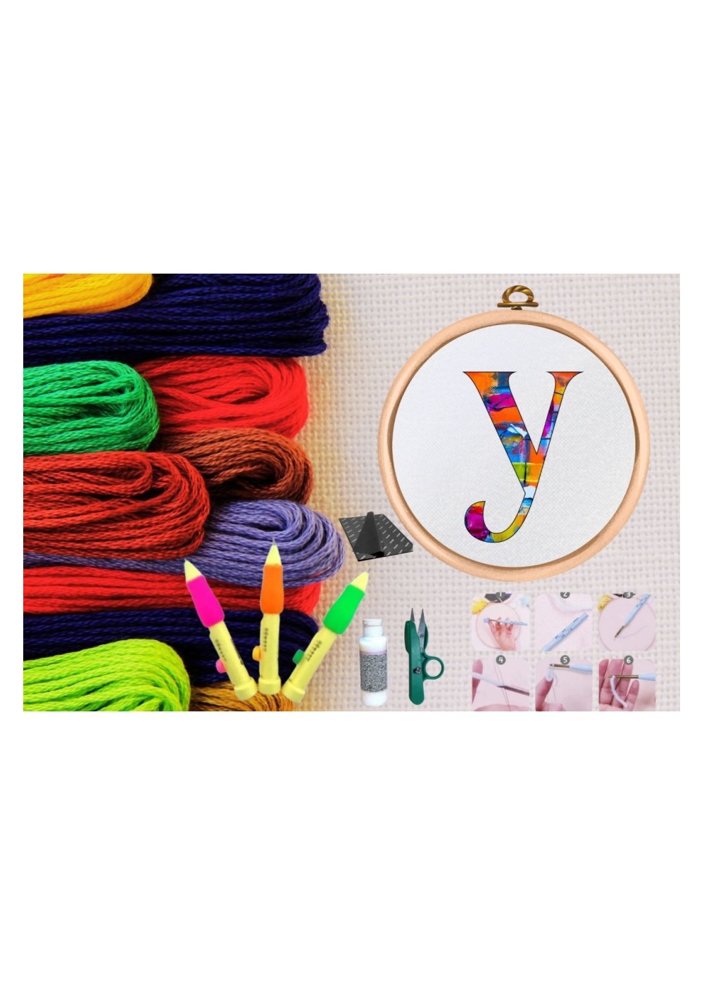 Punch Seti Nakış Seti Kasnaklı Kendin Yap Seti Seri 100