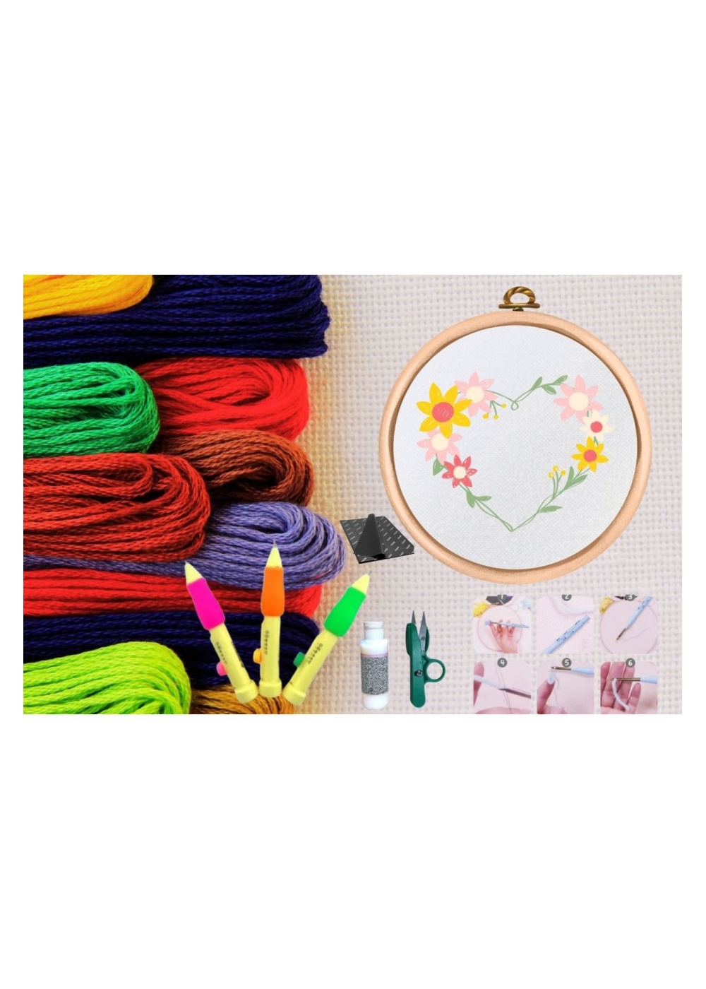 Punch Seti Nakış Seti Kasnaklı Kendin Yap Seti Seri 114