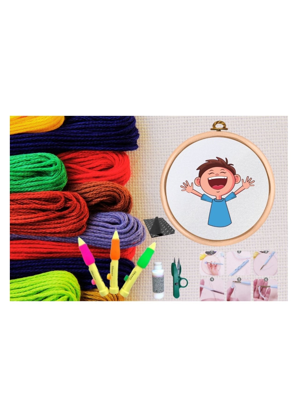 Punch Seti Nakış Seti Kasnaklı Kendin Yap Seti Seri 134