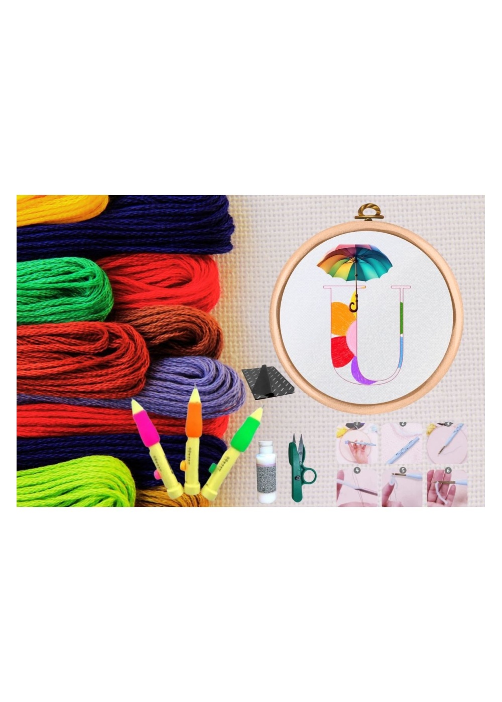 Punch Seti Nakış Seti Kasnaklı Kendin Yap Seti Seri 93