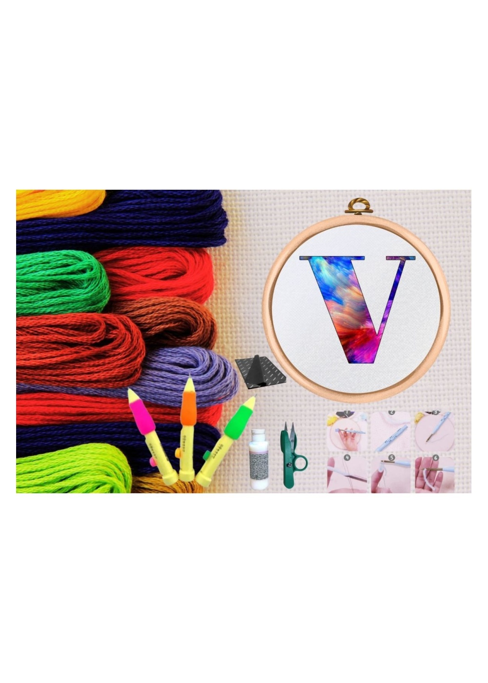 Punch Seti Nakış Seti Kasnaklı Kendin Yap Seti Seri 94