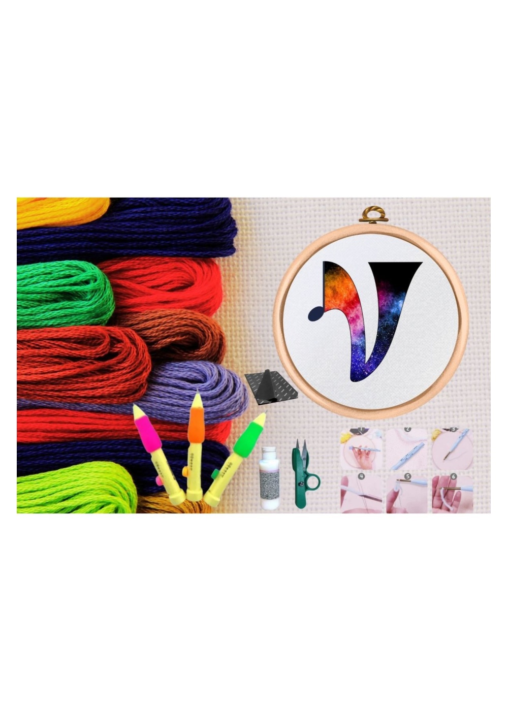 Punch Seti Nakış Seti Kasnaklı Kendin Yap Seti Seri 95